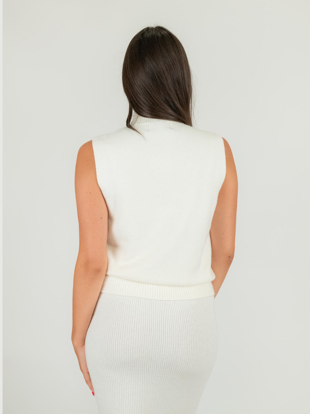 GILET LUPETTO IN MAGLIA PANNA 0370/236 0248 BIMOR 