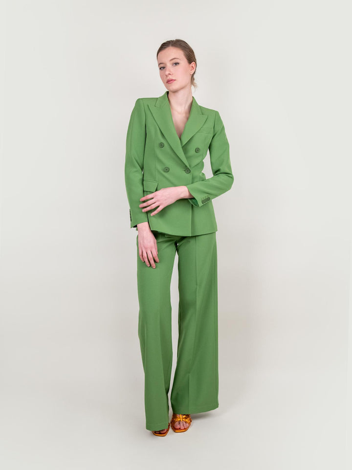 BLAZER DOPPIOPETTO IN TESSUTO VERDE 113877 VERDE ANDREA MORANDO 