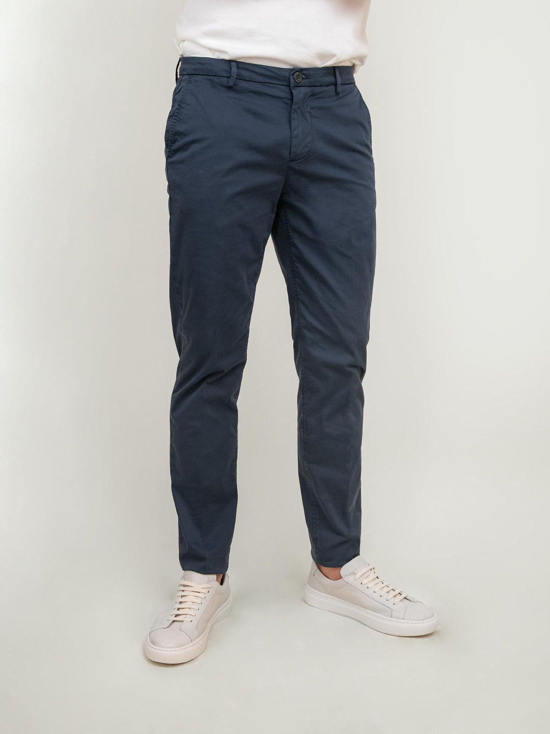 PANTALONE IN COTONE BLU DI PRUSSIA T83/STR 847 NOLAB 
