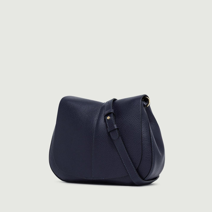 Borsa a tracolla Helena Round in pelle Navy BS 6036/COMM GRN-NA 0208 GIANNI CHIARINI 