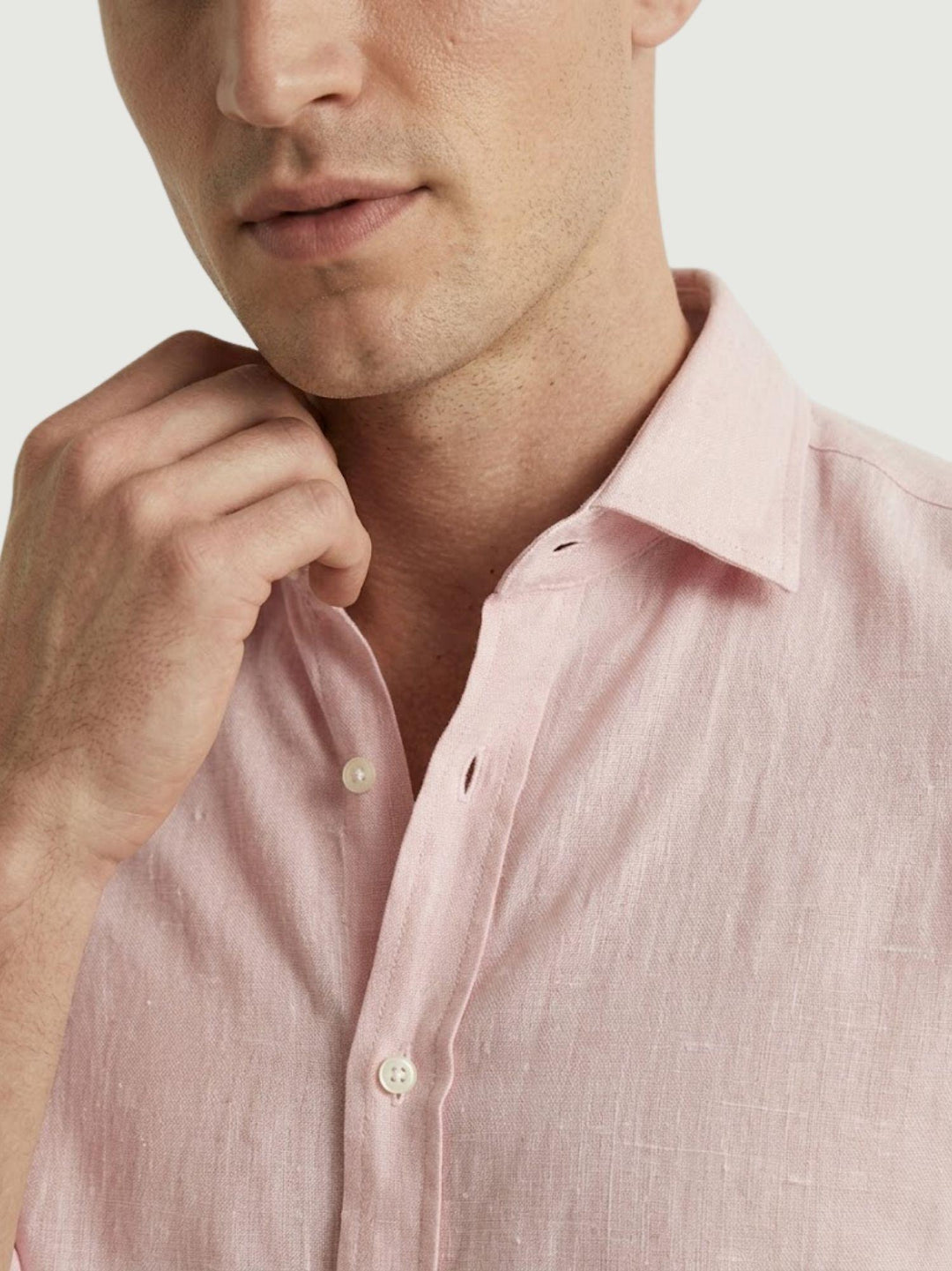 camicia in lino rosa chiaro 30 05 ANDREA MORANDO 