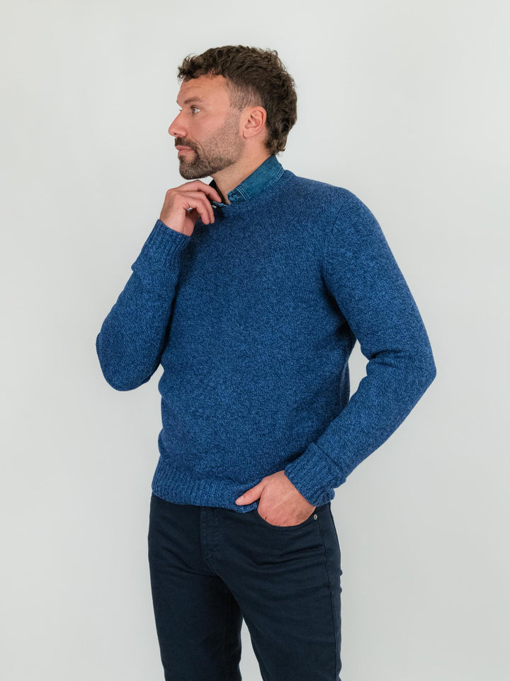 GIROCOLLO BLUETTE MELANGE MISTO CASHMERE 87071 421 ANDREA MORANDO 