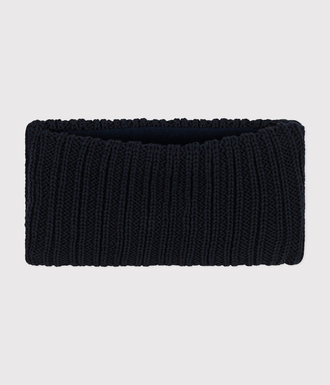 Snood nero in maglia foderata in pile neonato A0BRV 01 PETIT BATEAU 