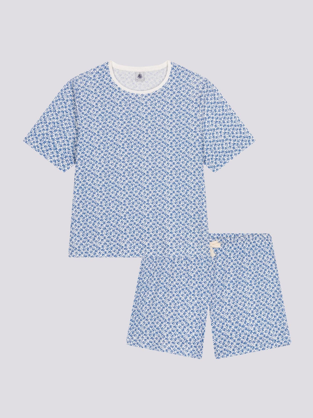 PIGIAMA DONNA IN COTONE CON MOTIVO FLOREALE A09TM 01 PETIT BATEAU 