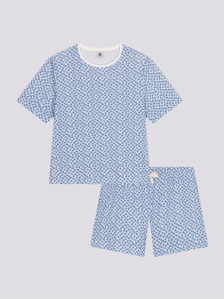 PIGIAMA DONNA IN COTONE CON MOTIVO FLOREALE A09TM 01 PETIT BATEAU 