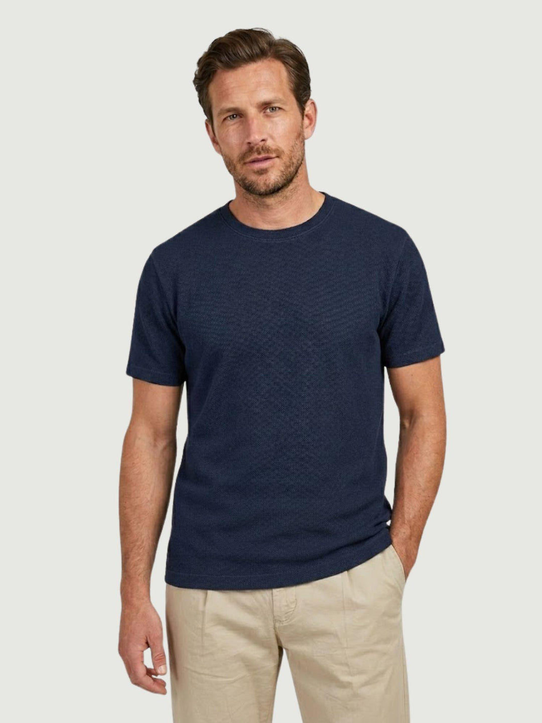 T-shirt piquet in cotone navy 5800426 220 ANDREA MORANDO 
