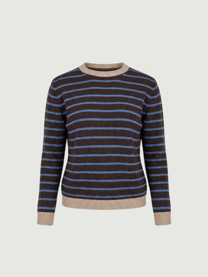 MAGLIA MORO A RIGHE CARTA ZUCCHERO 10848 AZZURRO ANDREA MORANDO 