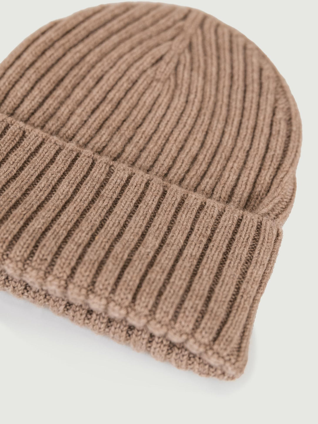BERRETTO IN CASHMERE A COSTE TAUPE 168 BROWN ANDREA MORANDO 