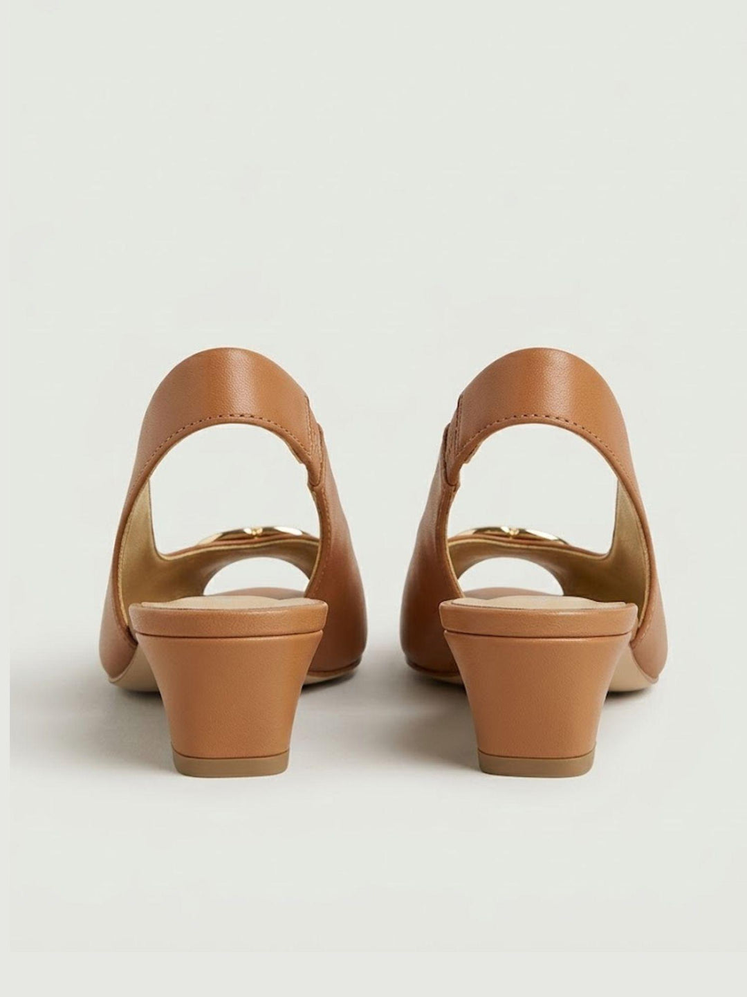 Spuntata slingback in pelle nappa cuoio R412 CUOIO ANDREA MORANDO 