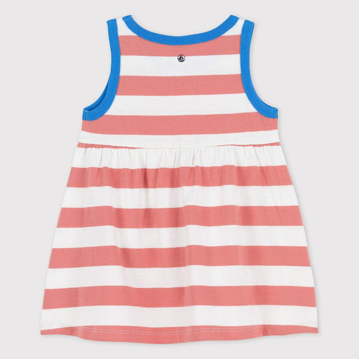 ABITO BEBè SENZA MANICHE IN JERSEY A RIGHE A03V2 02 PETIT BATEAU 