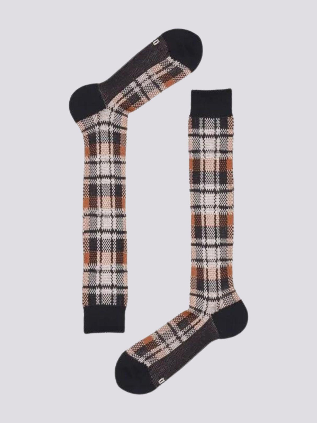 Calza lunga uomo Jacquard tartan 64546G V4987 RED 