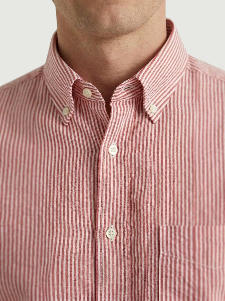 Camicia in cotone a righe bianche e rosse BRAD/SEB16S36 02 BAGGIES 