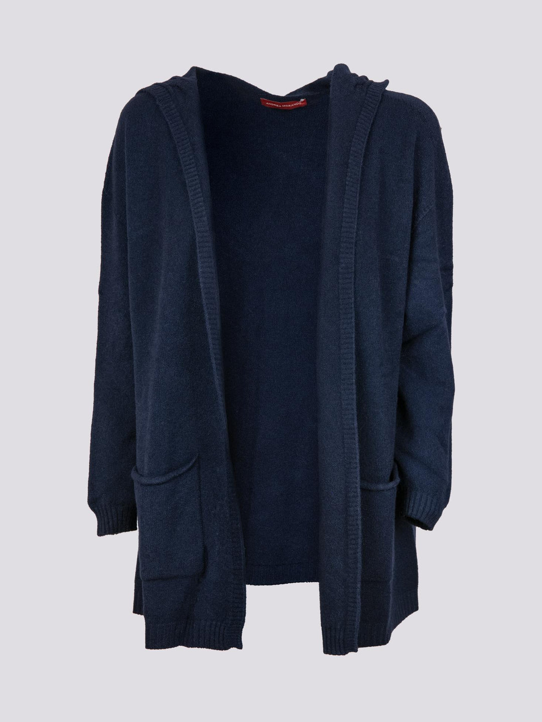 CARDIGAN LUNGO APERTO CON CAPPUCCIO BLU 0170/39 0115 BIMOR 