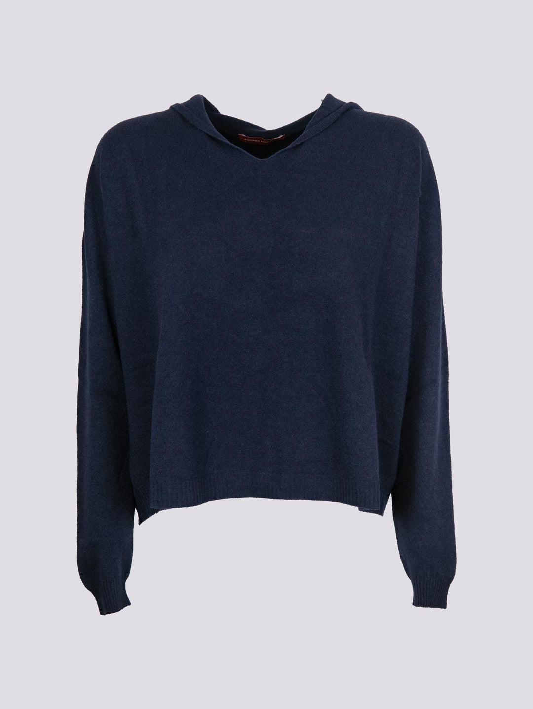 MAGLIA OVER CON CAPPUCCIO BLU 0220/04 0115 BIMOR 