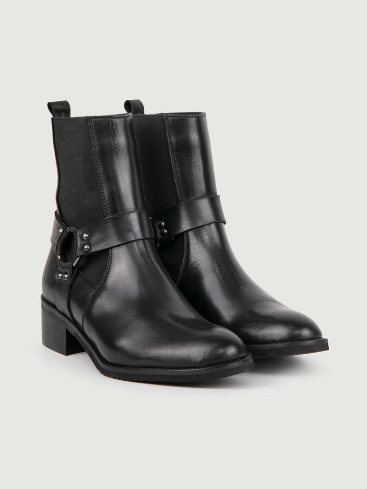 STIVALETTO NERO  CON STAFFA TRPR5005 NERO ANDREA MORANDO 