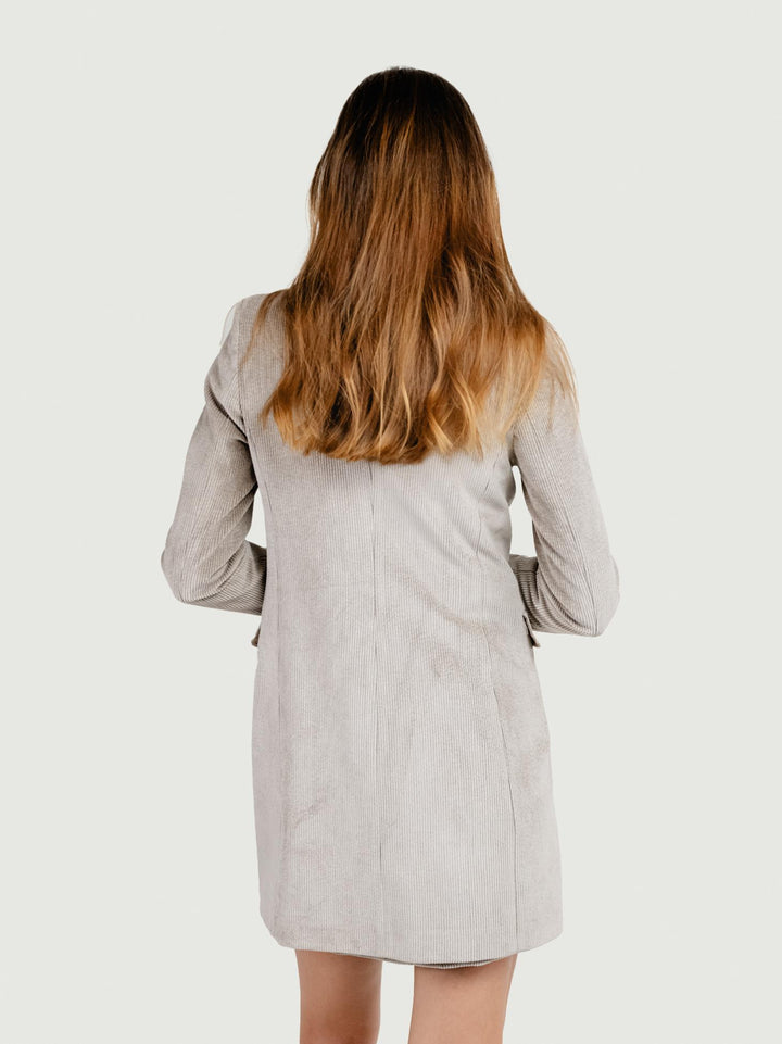 CAPPOTTO MONOPETTO IN VELLUTO A COSTE BEIGE 3385VRS TORTORA ANDREA MORANDO 