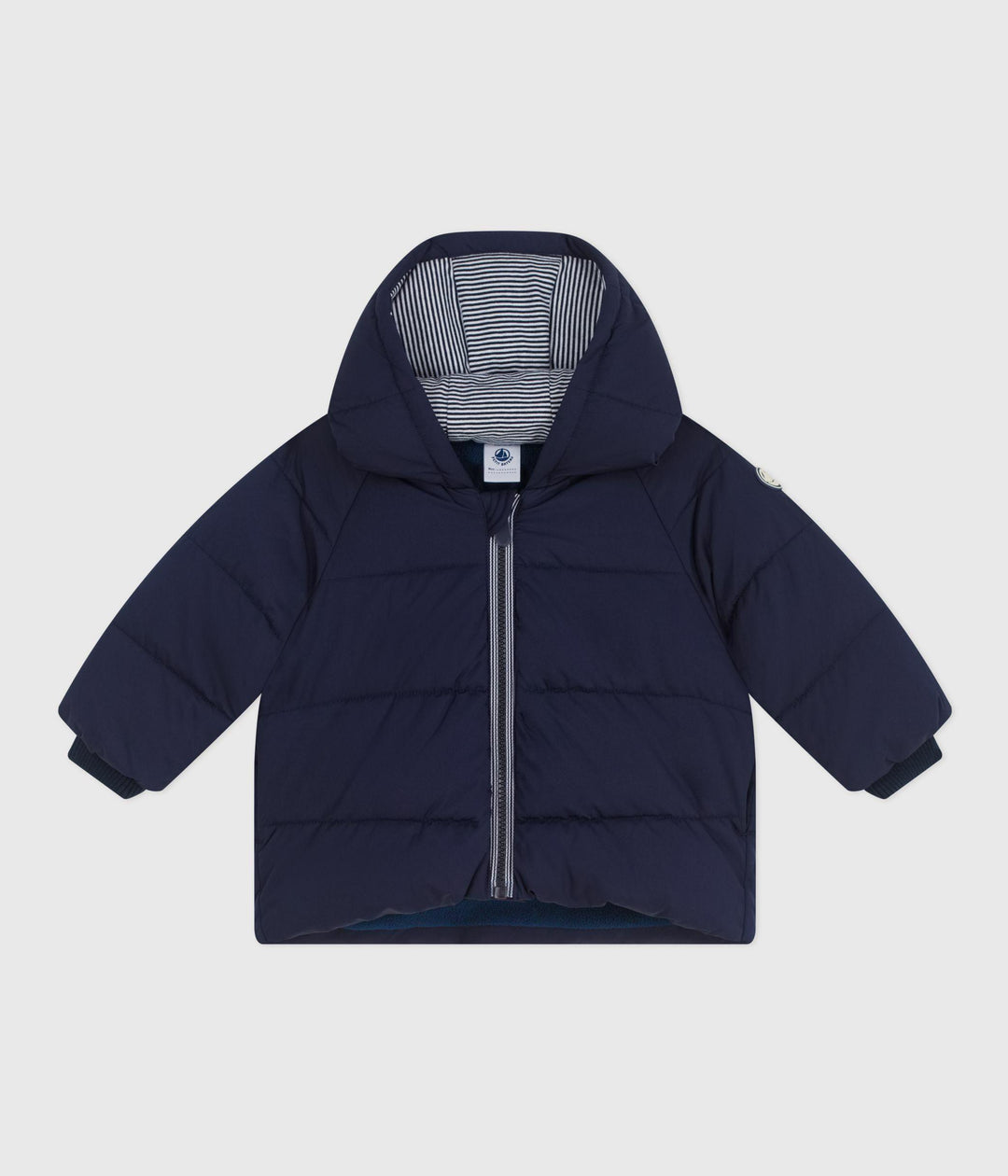 PIUMINO TINTA UNITA BLU BEBÈ A0EAC 09 PETIT BATEAU 