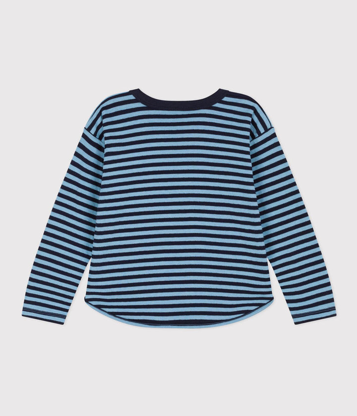 T-SHIRT MANICHE LUNGHE IN TUBIQUE BAMBINO A080Y 02 PETIT BATEAU 