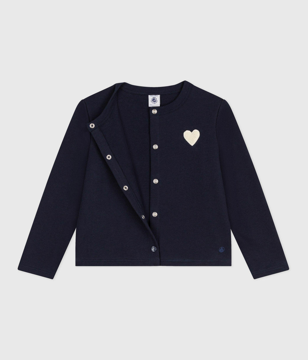 Cardigan in molleton bambina A0EBN 01 PETIT BATEAU 