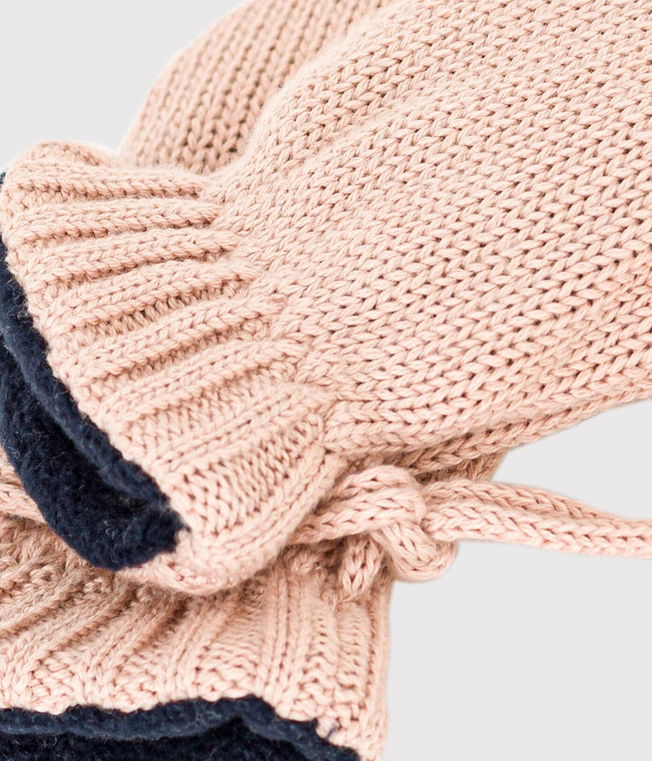 MUFFOLE IN MAGLIA BEBÈ FODERATE IN PILE RICICLATO A08BO 03 PETIT BATEAU 
