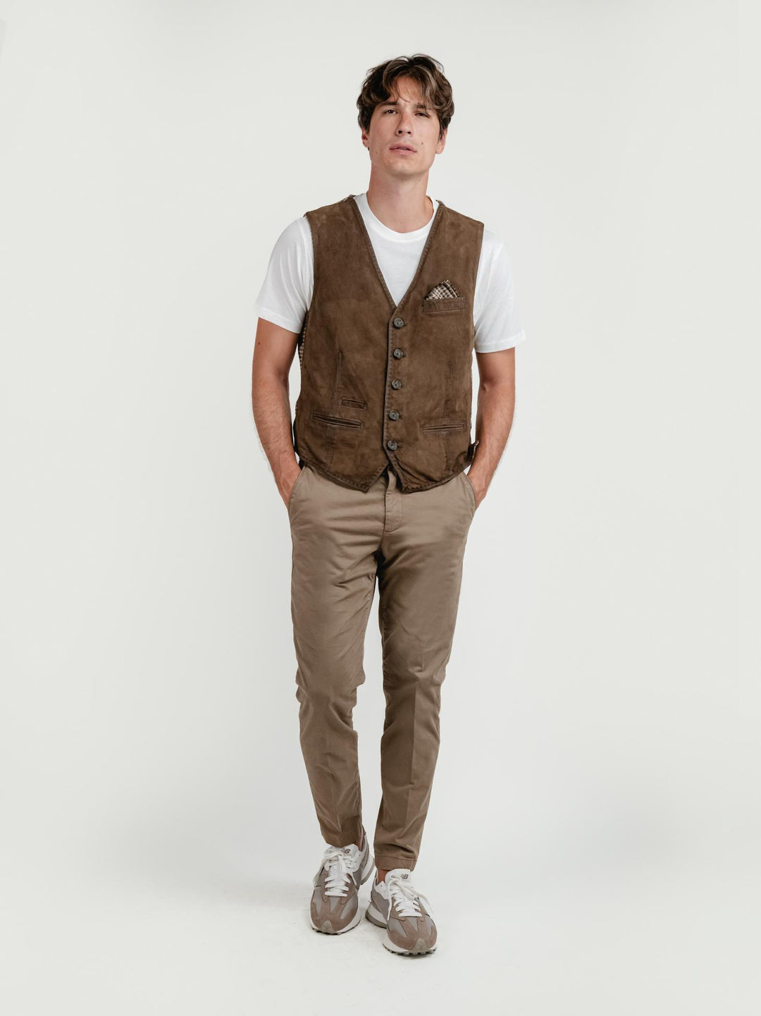 PANTALONE IN COTONE CAPPUCCINO T500BRO 734 NOLAB 