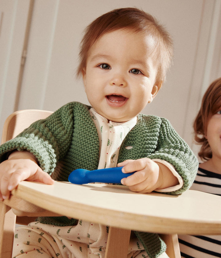 CARDIGAN IN TRICOT A PUNTO LEGACCIO PER BEBÈ A09J2 02 PETIT BATEAU 