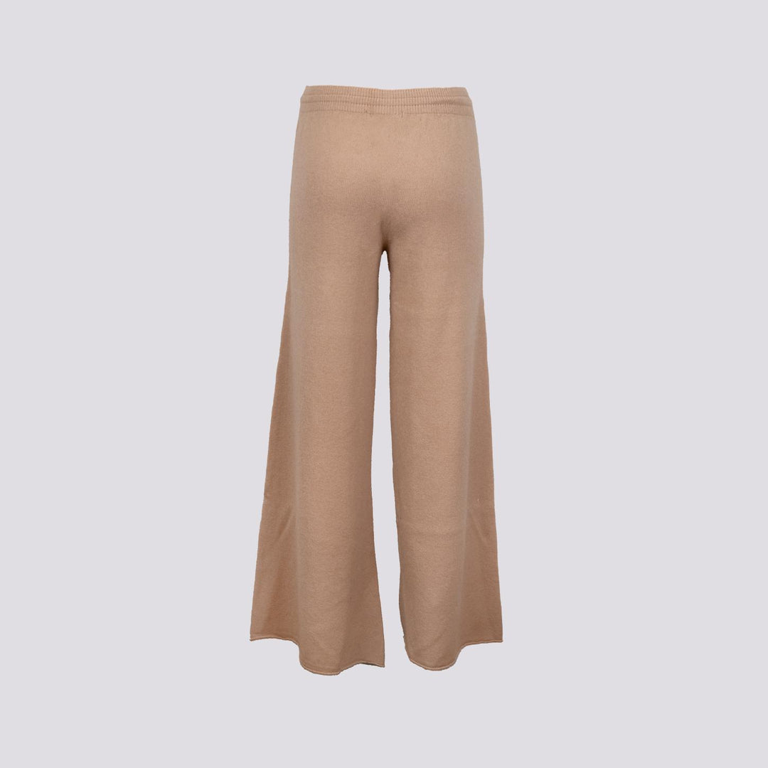PANTALONE A PALAZZO IN MAGLIA BEIGE 0370/176 0234 BIMOR 