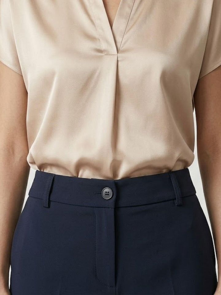 Pantalone a palazzo con tasche alla francese navy OSCAR BLU ANDREA MORANDO 