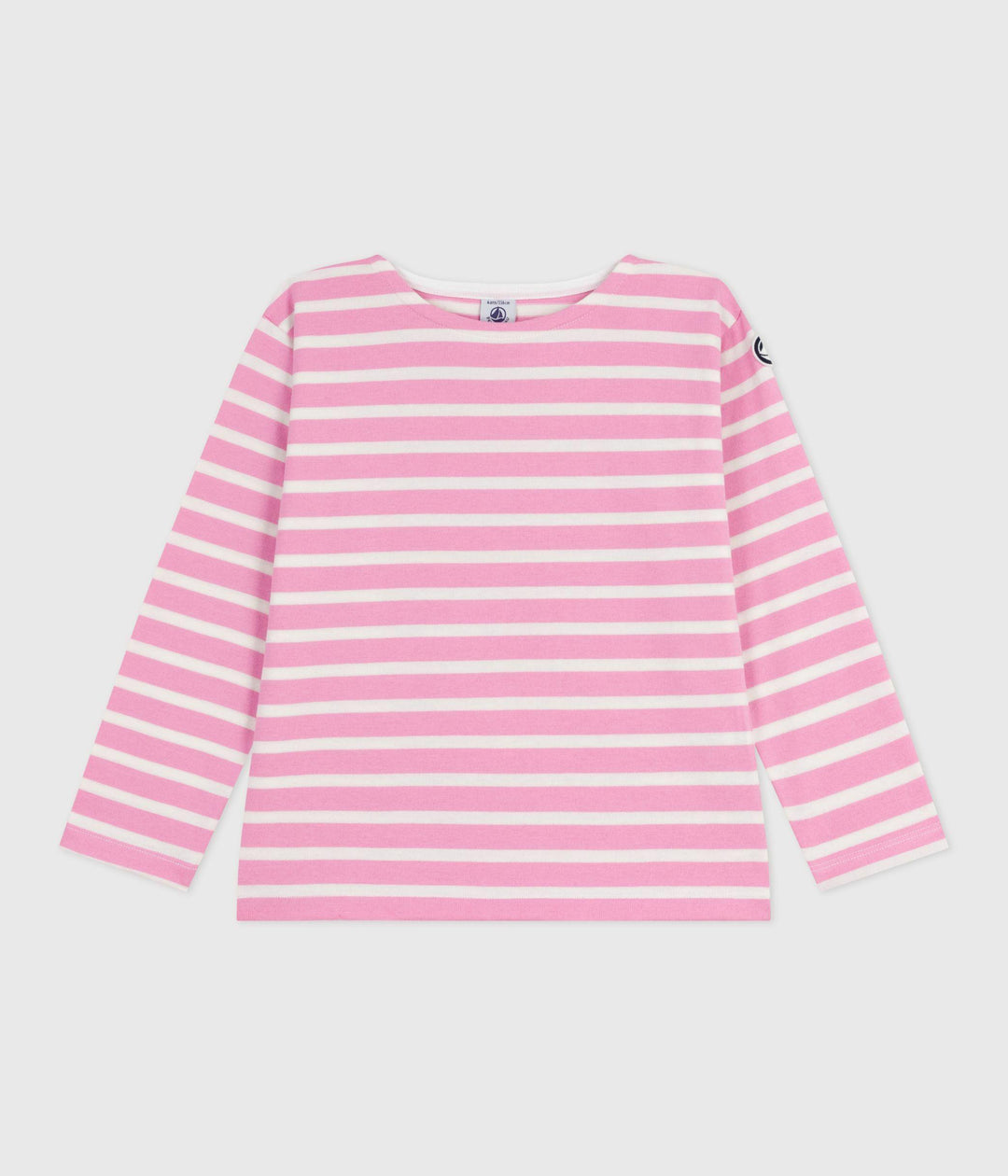 Marinière in cotone rosa bambina A0E8A 04 PETIT BATEAU 