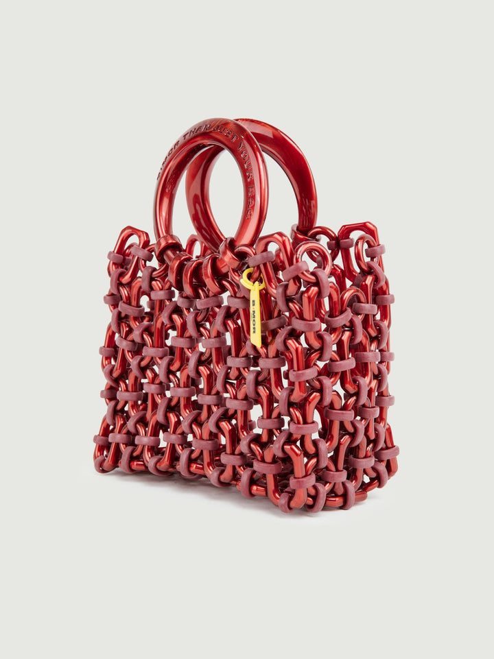 BORSA DOLL IN RESINA ROSSO METALLIZZATO DOLL METALLIC RED BIMOR 