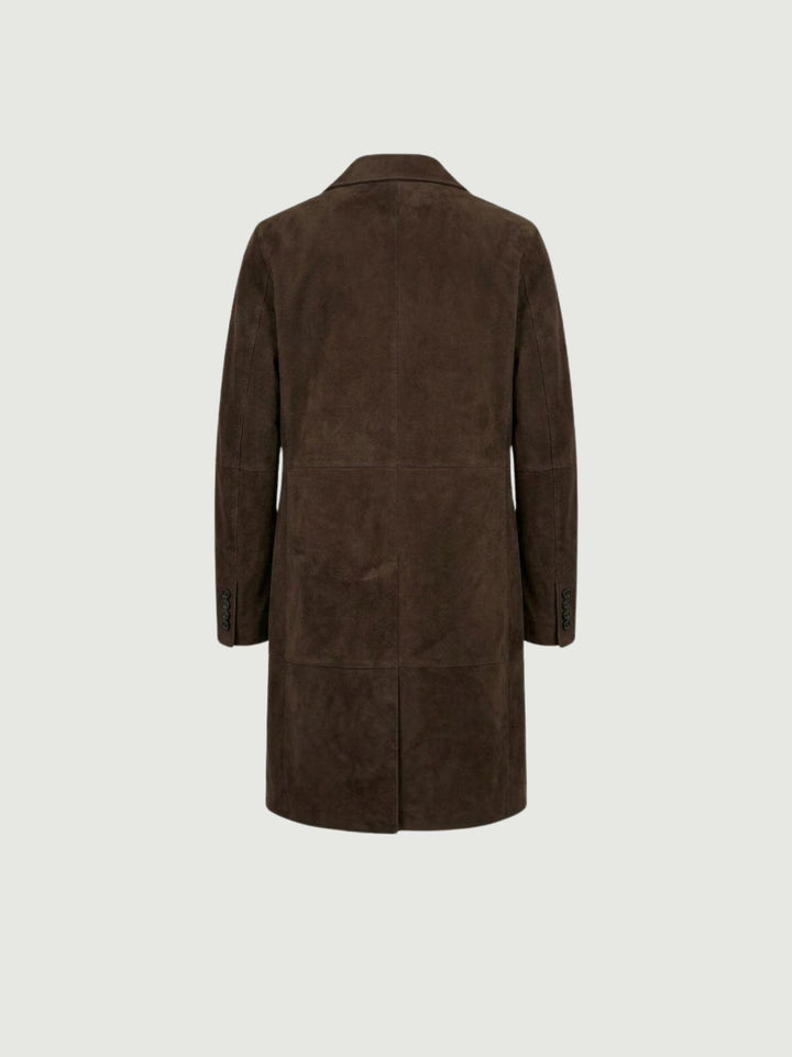 Spolverino Mahe in camoscio cioccolato MAHE 126 JACK LEATHER 