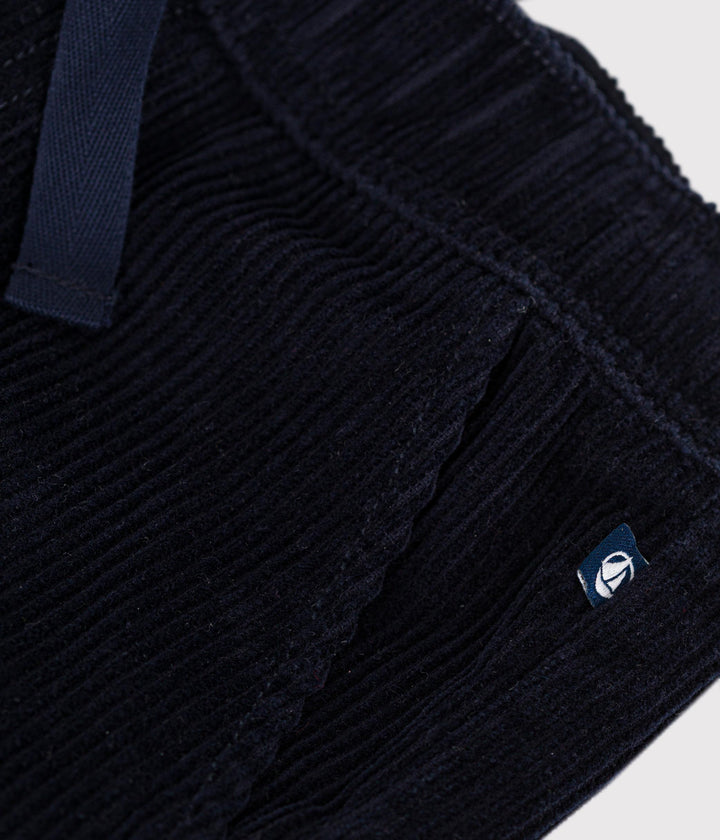 Pantaloni dritti in velluto blu A0BAR 01 PETIT BATEAU 