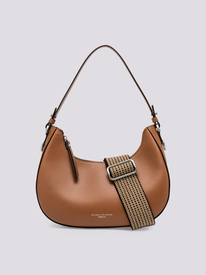 BORSA Bianca in PELLE spazzolata nocciola BS 10426 CALF-NA 2908 GIANNI CHIARINI 