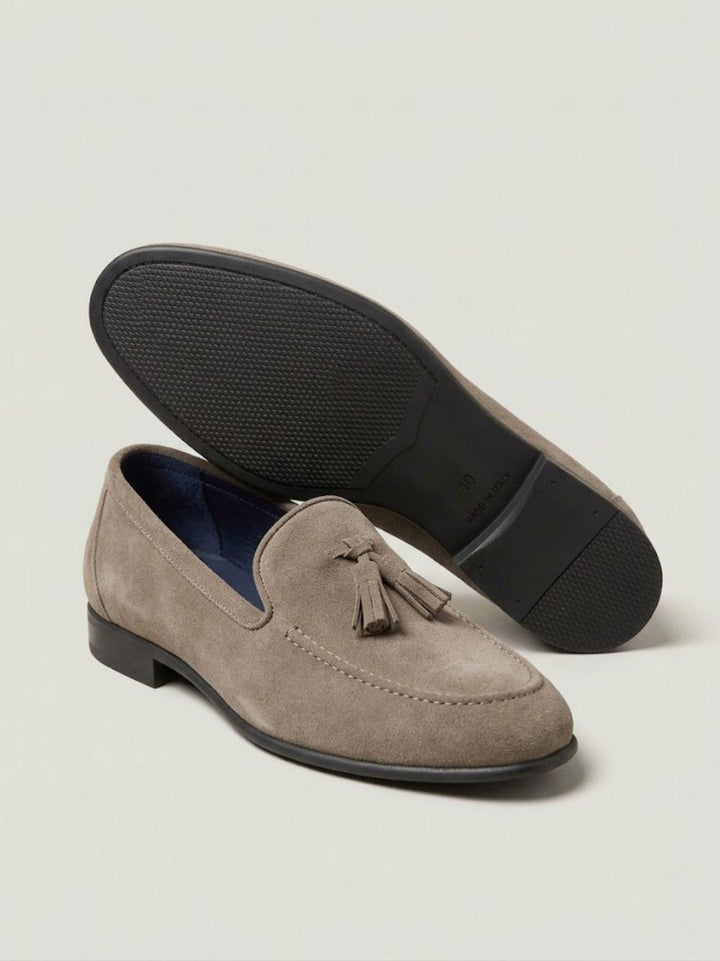 Mocassino Tassel Loafer in pelle scamosciata beige 2025 540 SAXONE 
