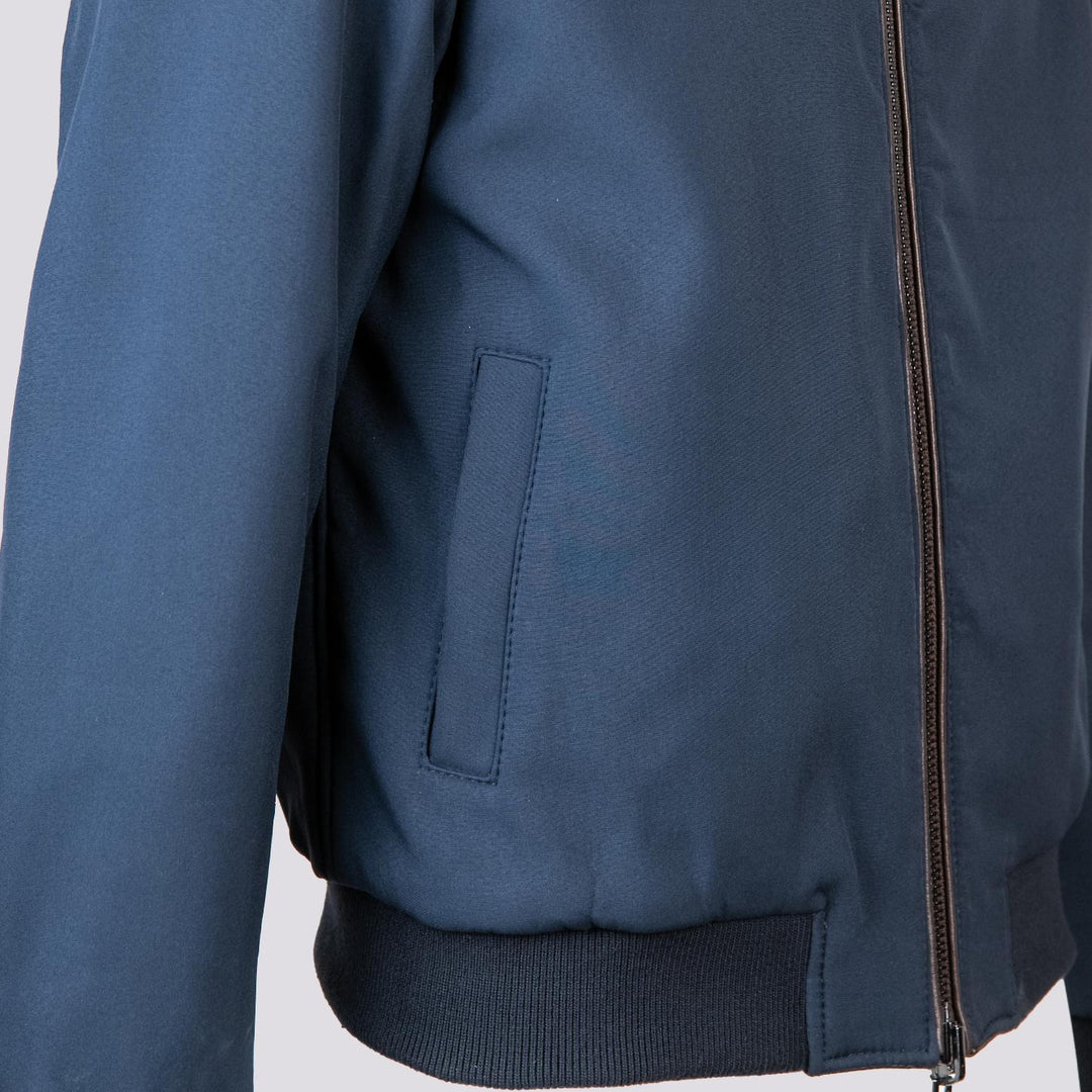 GIUBBOTTO REVERSIBILE IN PELLE MARRONE CON INSERTI IN MAGLIA "DANR" DANR 06 JACK LEATHER 