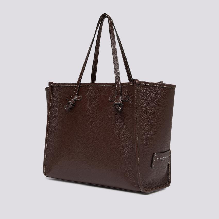 Shopping Marcella in pelle martellata testa di moro BS 9330 HKG 9017 GIANNI CHIARINI 