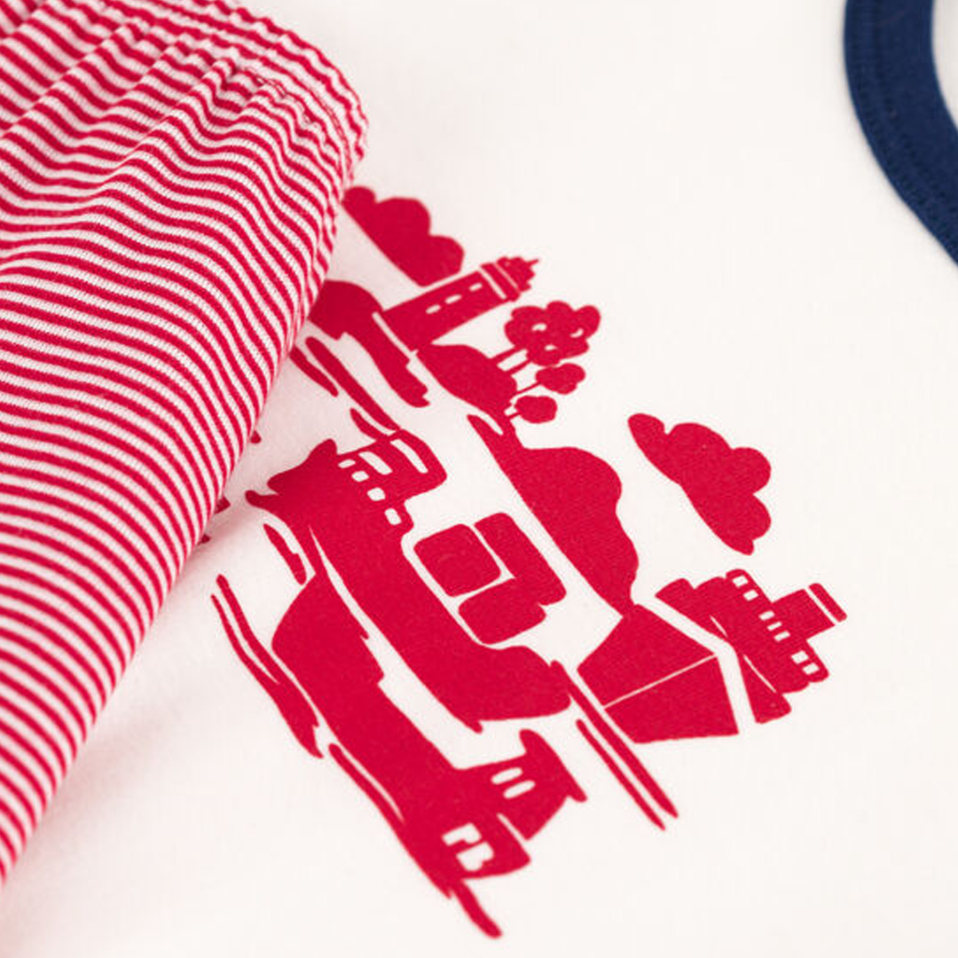 Pigiama Corto Bambino In Cotone Le Havre A06LL 01 PETIT BATEAU 