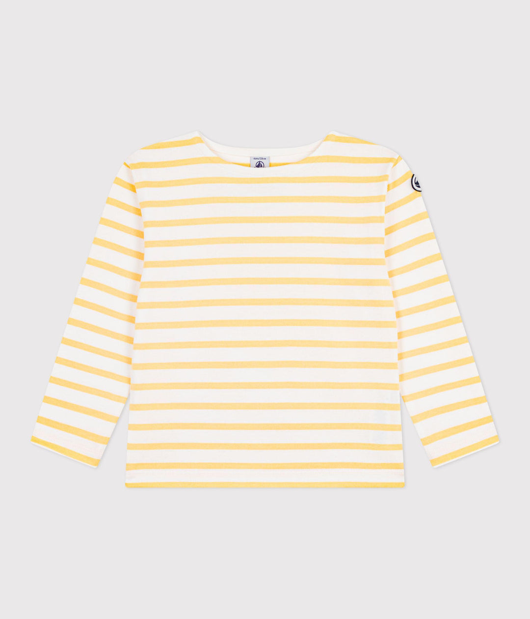 Marinière giallo e bianco A0FR6 02 PETIT BATEAU 