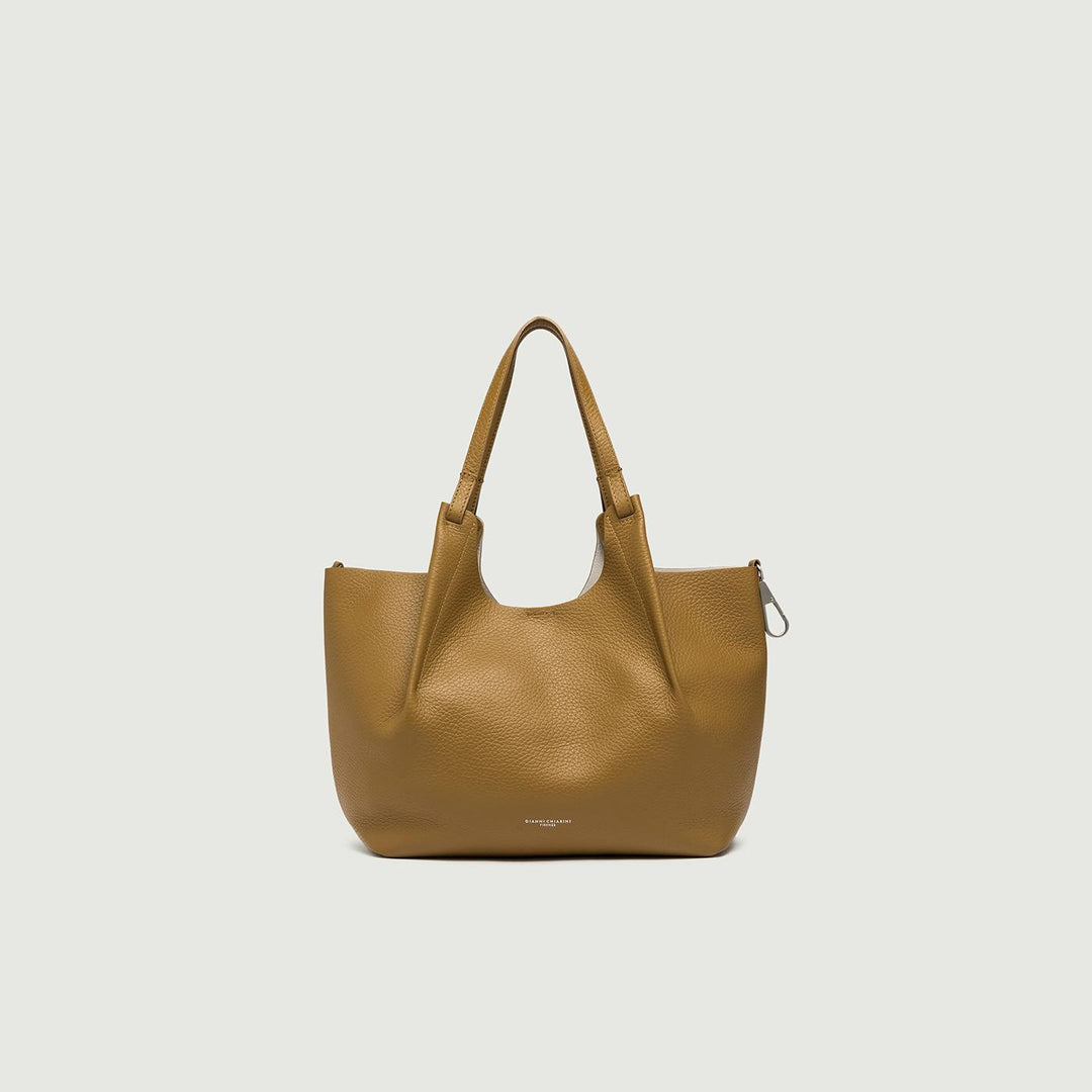 Borsa a spalla Dua in pelle martellata cuoio BS 9720/24PE RNGDBL 13450 GIANNI CHIARINI 