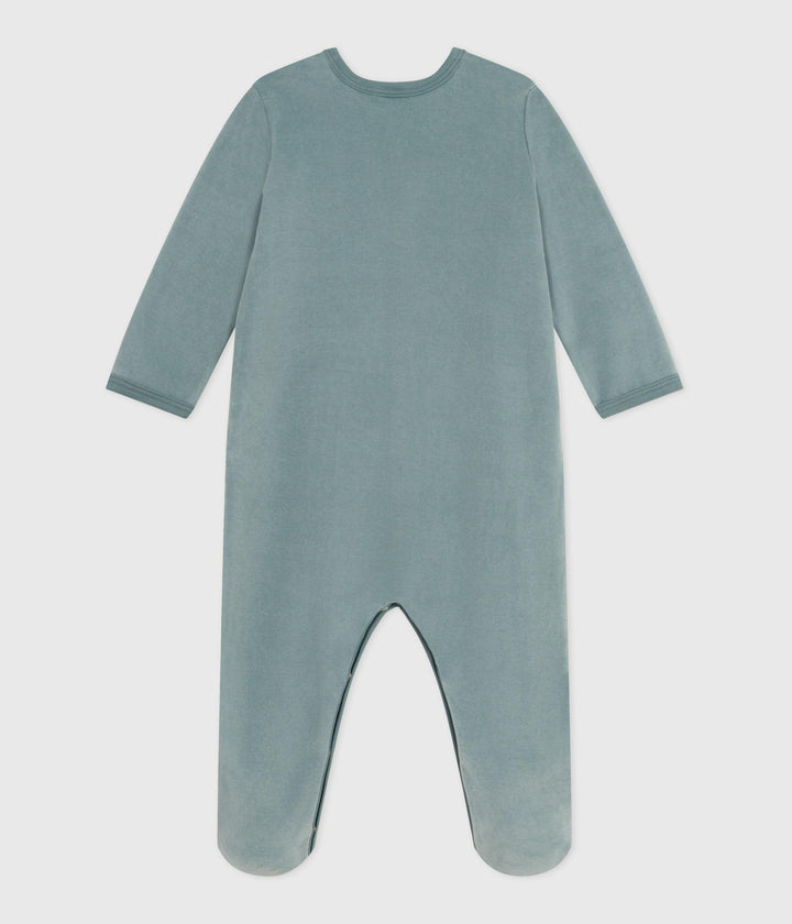 Pigiama in ciniglia tinta unita neonato A0E2P 01 PETIT BATEAU 