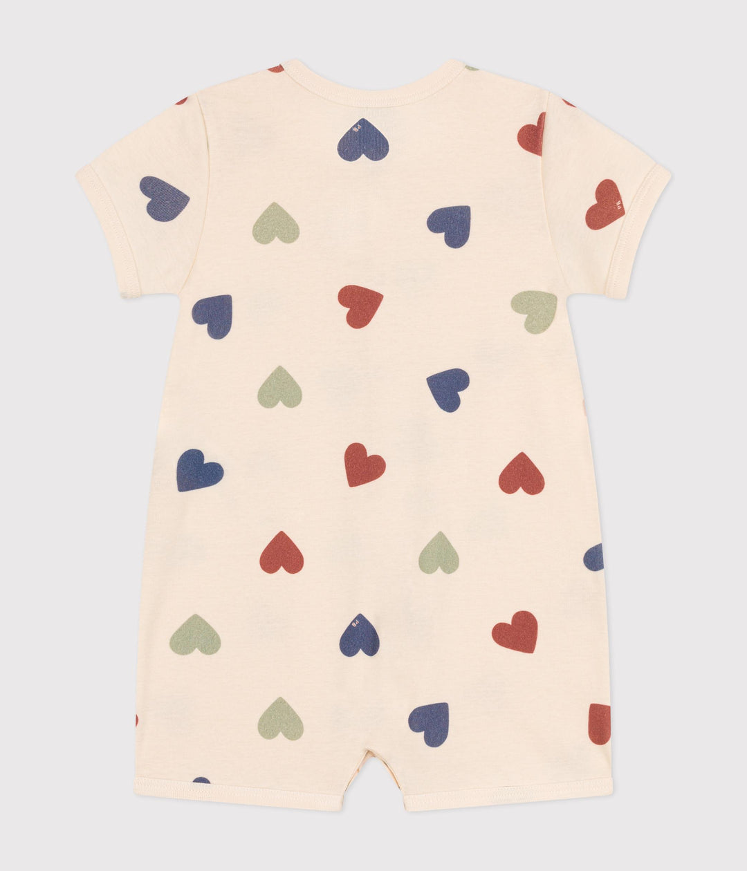 TUTINA CORTA MOTIVO A CUORI BEBÈ IN COTONE A09QM 01 PETIT BATEAU 