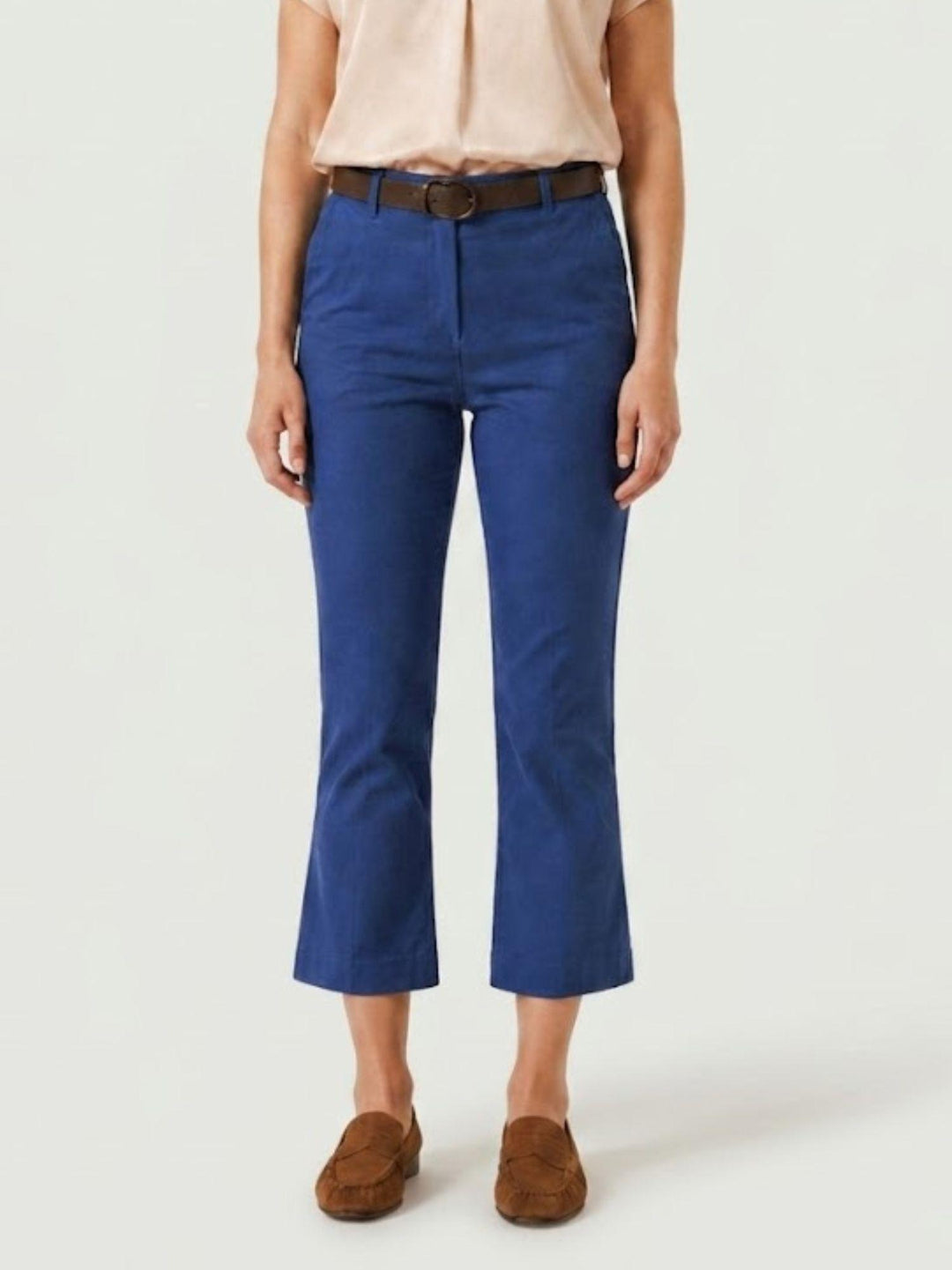 Pantalone a trombetta in cotone blu 824MA INCHIOSTRO ANDREA MORANDO 