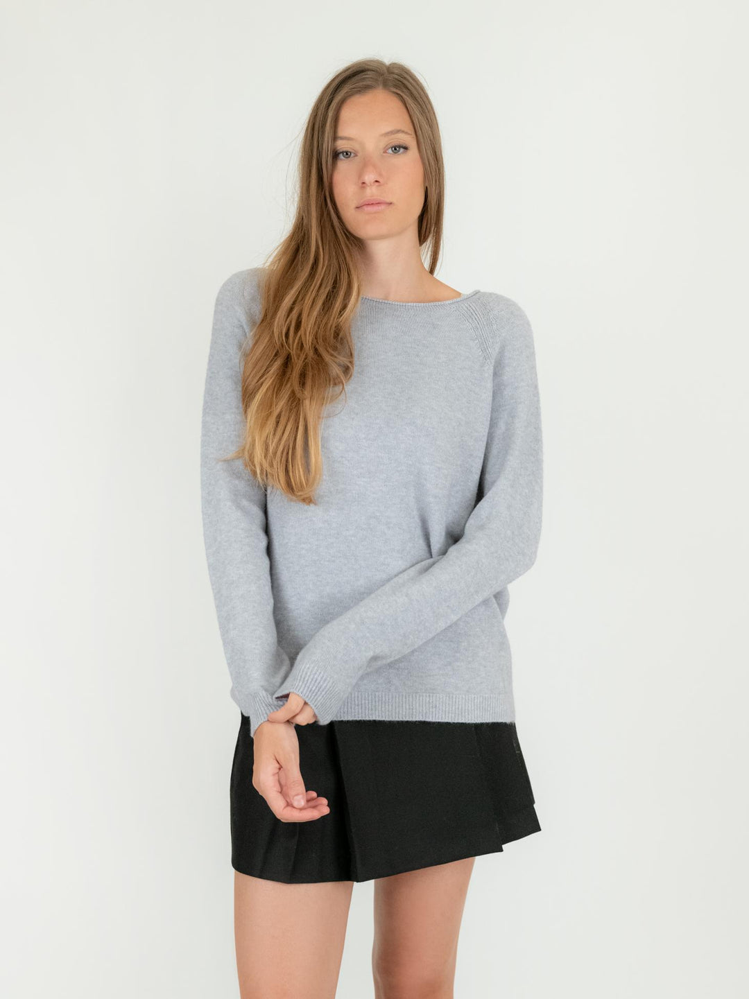 MAGLIA SCOLLO A BARCA GRIGIO PERLA 0170/44 0020 BIMOR 