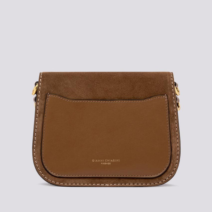 BORSA tracolla Meg In suede marrone BS 9015 CM-PLMCP 099 GIANNI CHIARINI 