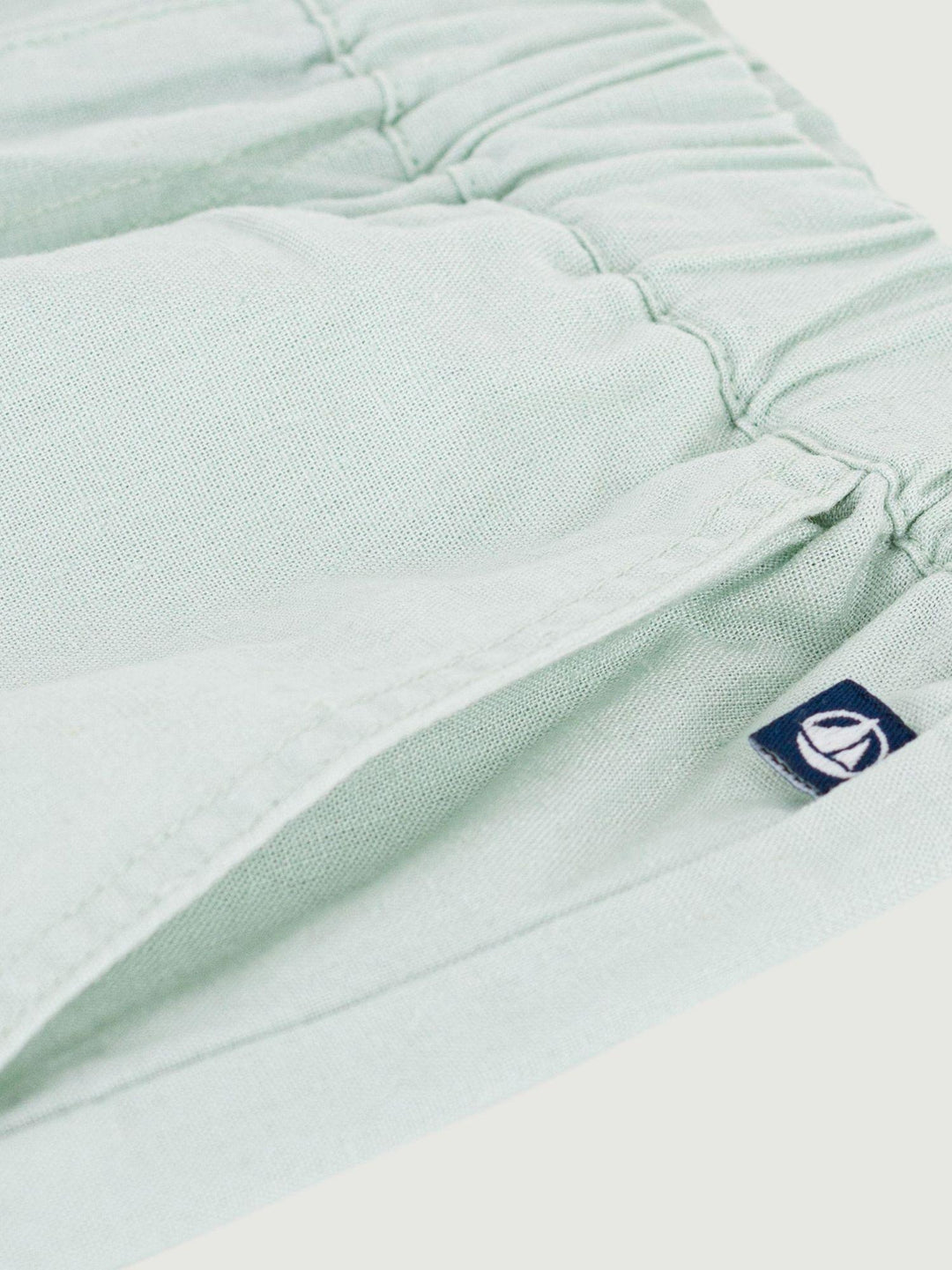 Pantalone in lino e cotone verde acqua A0F09 01 PETIT BATEAU 