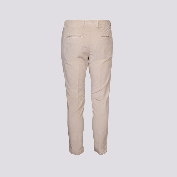 PANTALONE IN VELLUTO BEIGE CON TASCA A FILO T502/THI 011 NOLAB 