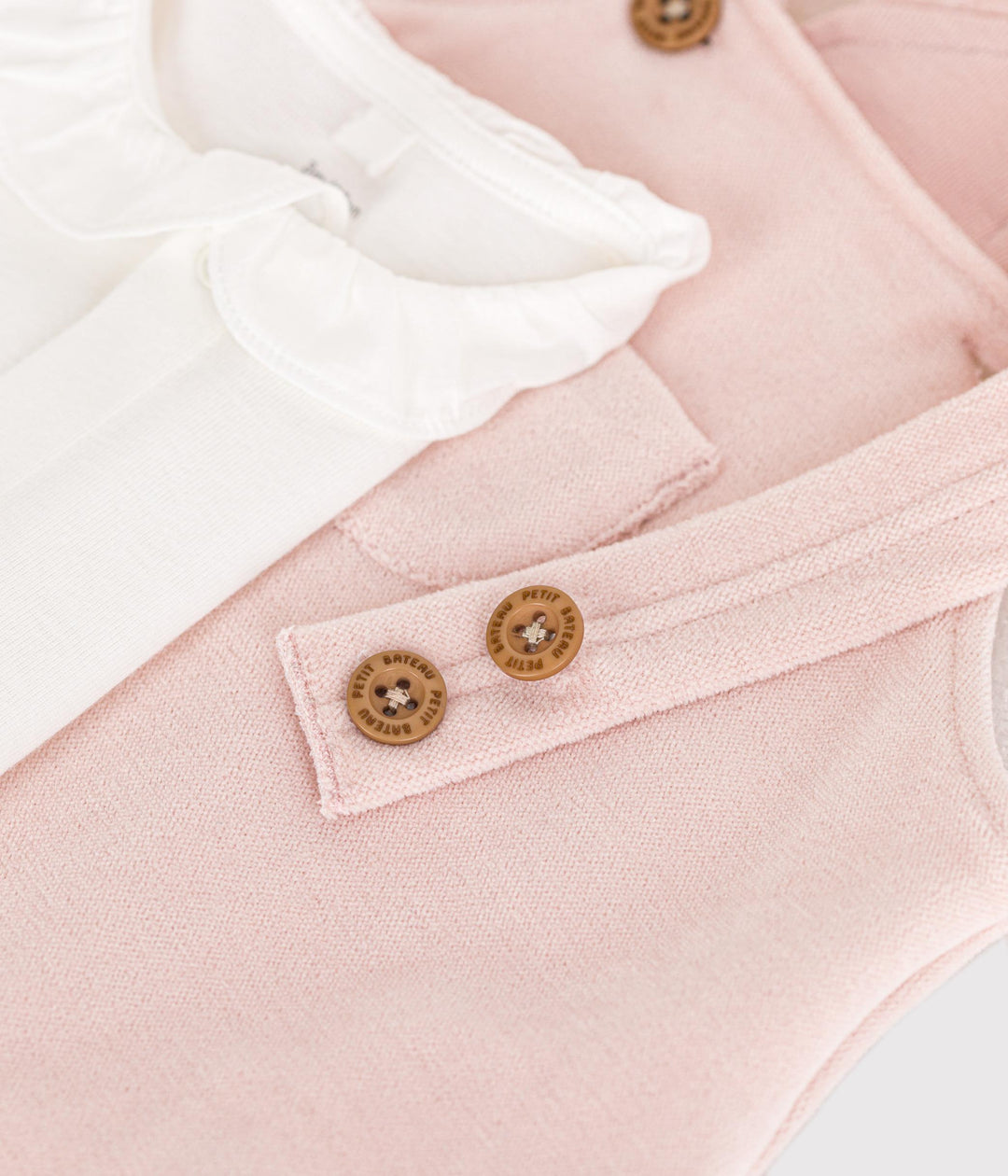 COMPLETO CON SALOPETTE IN VELLUTO BEBÈ A0AED 01 PETIT BATEAU 
