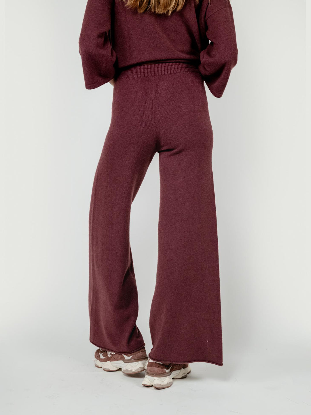 PANTALONI IN MAGLIA BORDEAUX 0370176 2200 BIMOR 