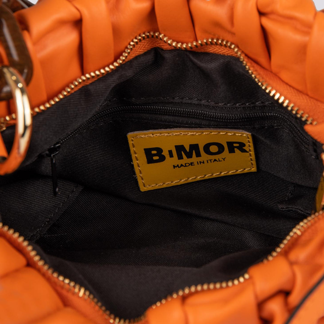 Borsa Curly In Pelle Intrecciata Arancio CURLY ARANCIONE BIMOR 
