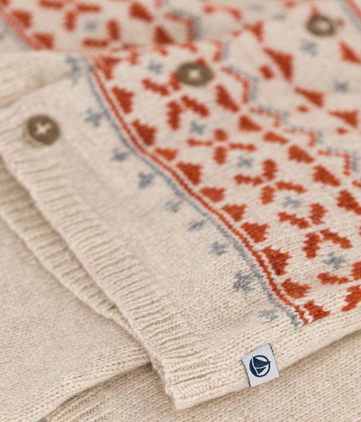 COMPLETO IN TRICOT JACQUARD PER BEBÈ A087Q 01 PETIT BATEAU 